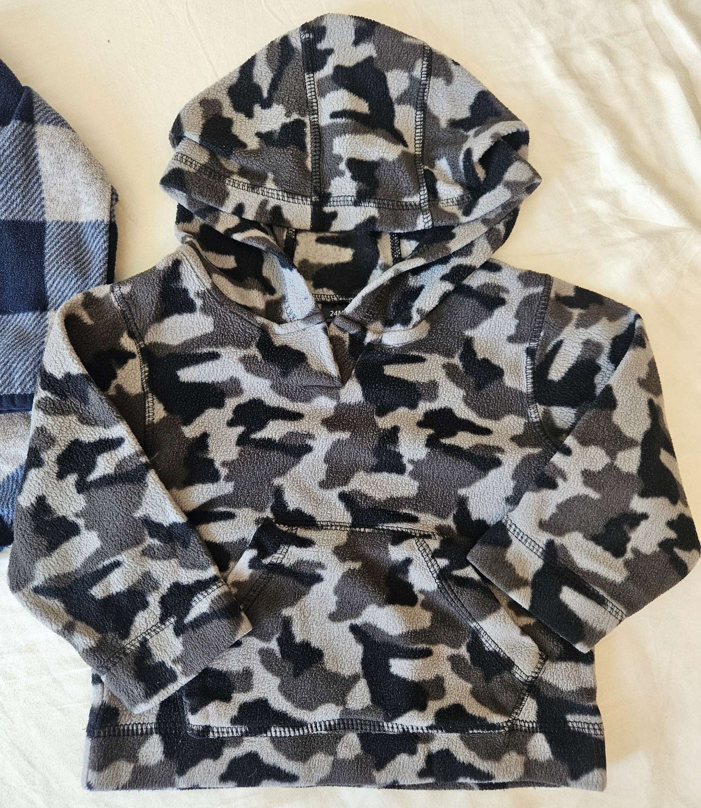 Set of 3 - 24 month sweaters (oshkosh blue plaid, carters red plaid, george Grey camo), Kids 24 Month (18-24M)