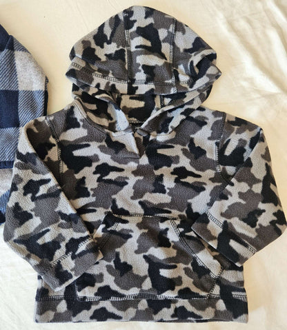 Set of 3 - 24 month sweaters (oshkosh blue plaid, carters red plaid, george Grey camo), Kids 24 Month (18-24M)