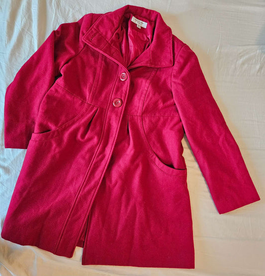 Liz Lange Maternity Red wool coat size M, Maternity M (8-10)