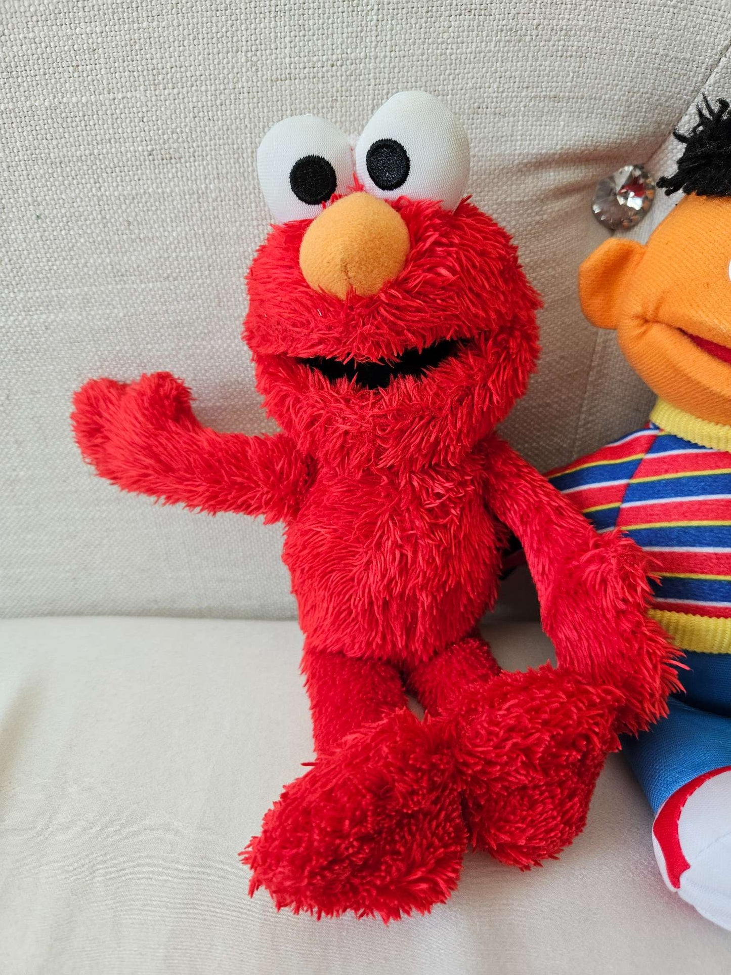 Set of 3 Sesame Street teddies/stuffed animals (Elmo, Burt and Ernie)
