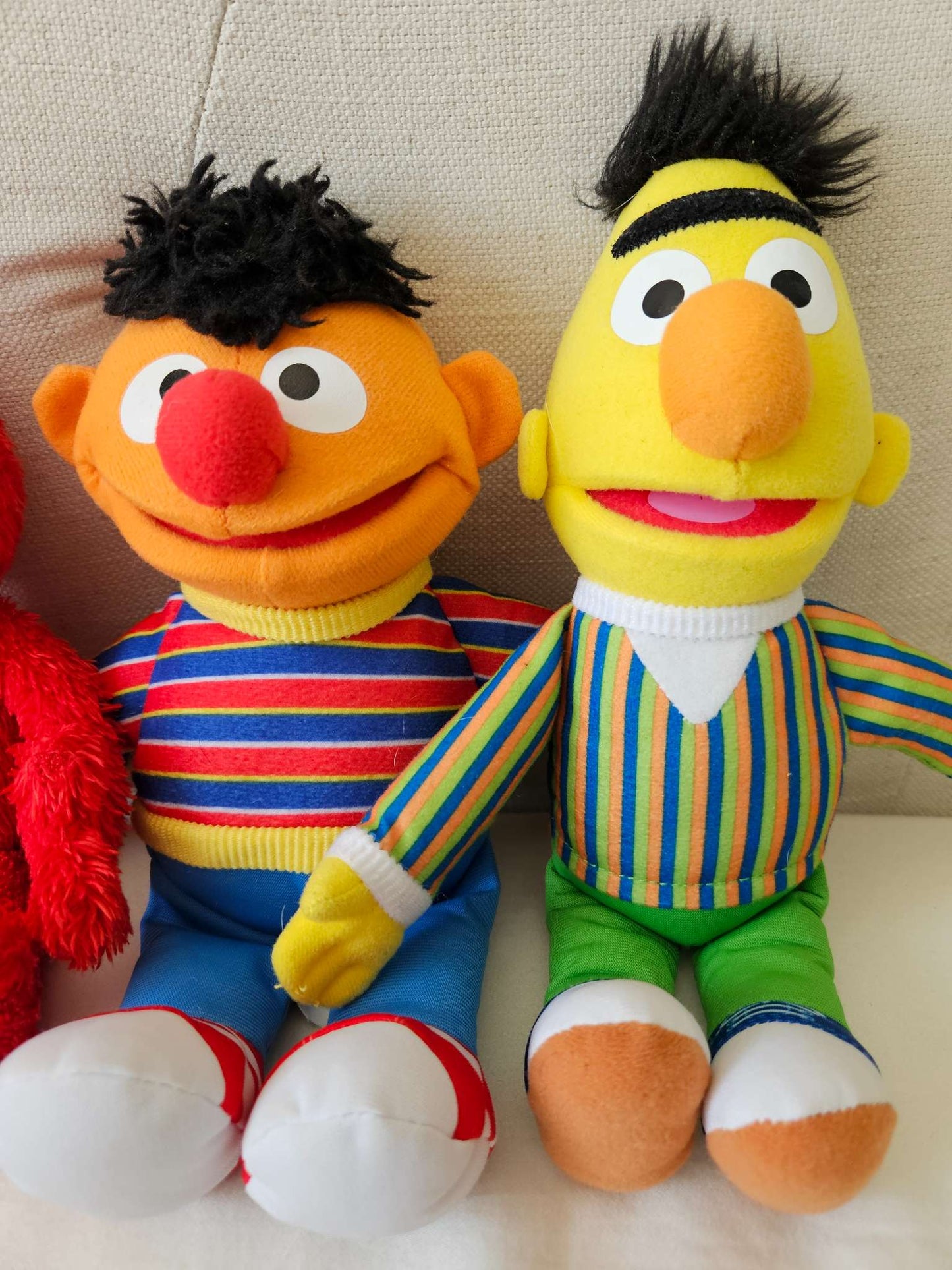 Set of 3 Sesame Street teddies/stuffed animals (Elmo, Burt and Ernie)