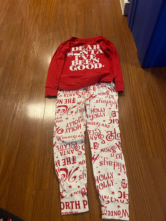Gender Neutral Red Christmas PJ’s, Kids 6/6X