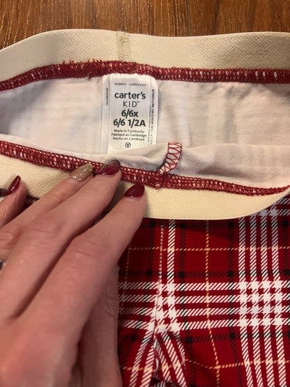 Girl’s Plaid Leggings , Kids 6/6X