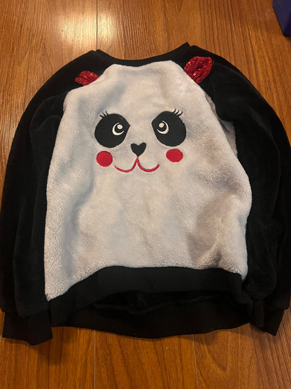 Girl’s Panda Fleece Sweater, Kids 6/6X