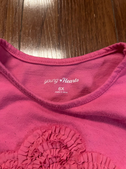 Girl’s Flower Long Sleeve, Kids 6/6X