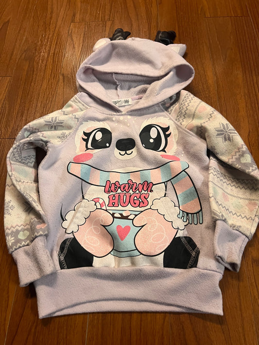 Girl’s Warm Hugs Hoodie, Kids 5/5T