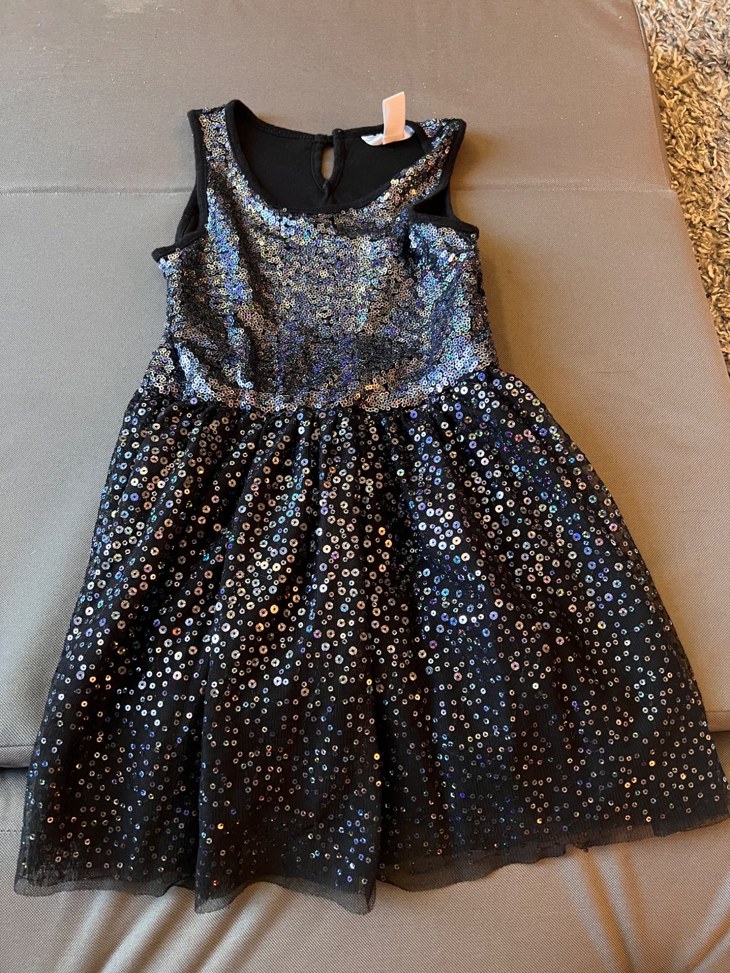Girl’s Blue Sequin Dress, Kids 6/6X