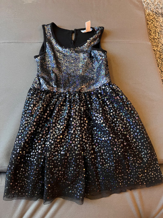 Girl’s Blue Sequin Dress, Kids 6/6X