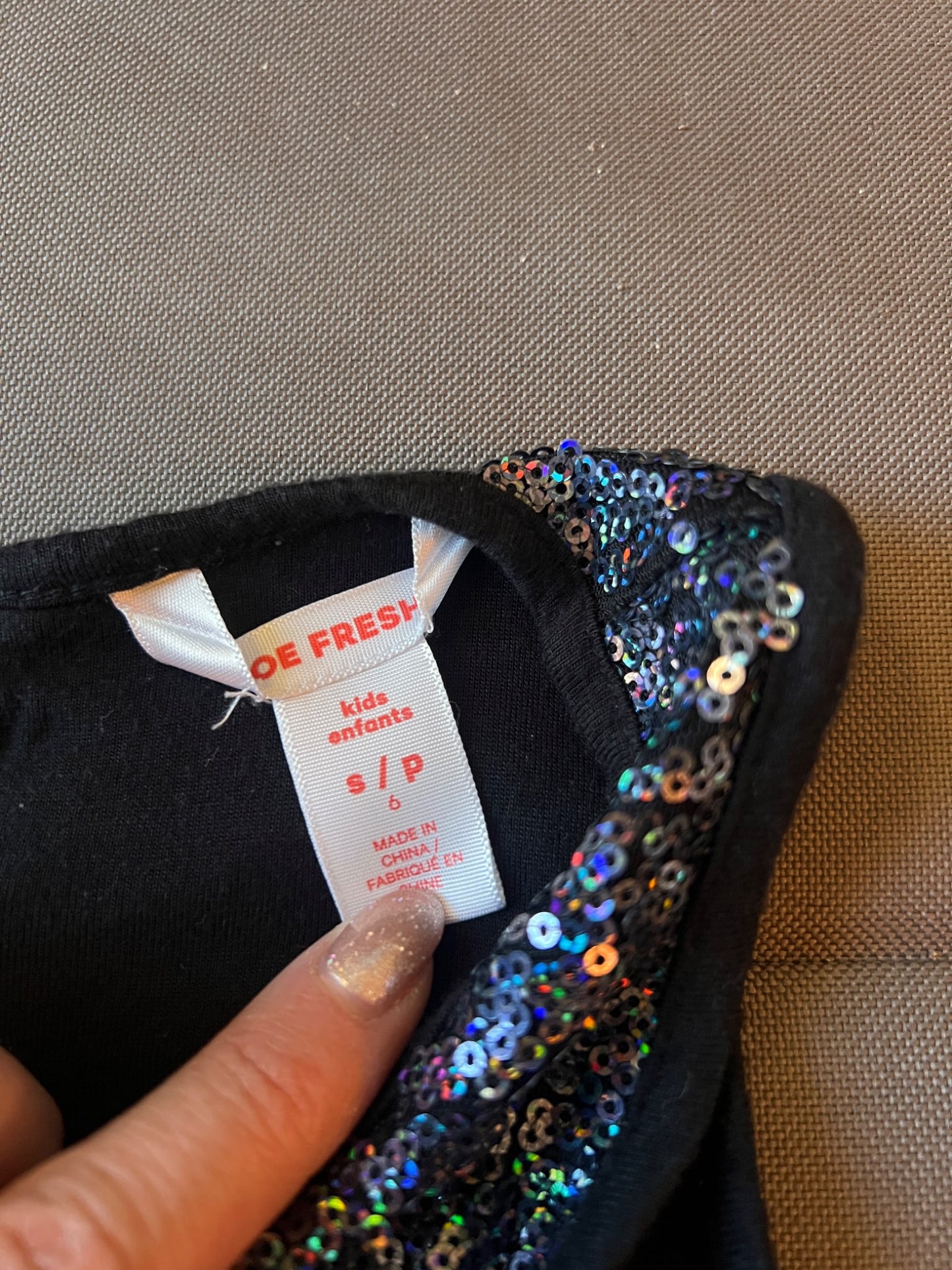Girl’s Blue Sequin Dress, Kids 6/6X