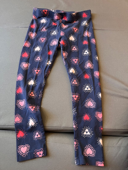 Girl’s Heart Leggings , Kids 6/6X