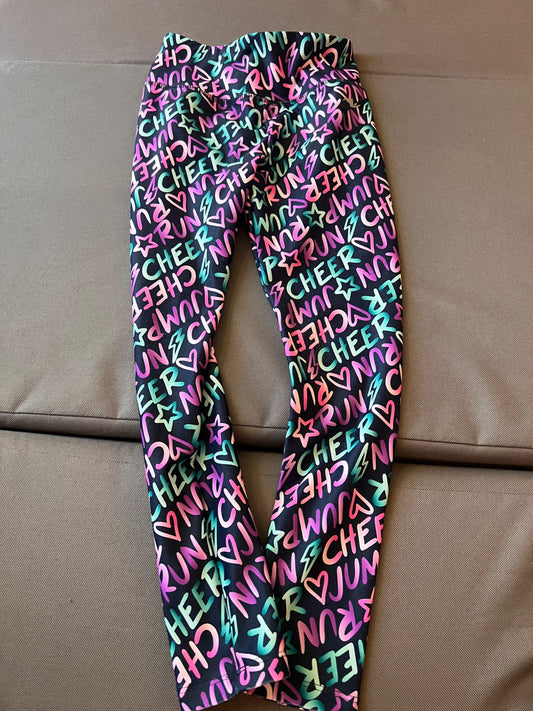 Girl’s Athletic Leggings , Kids 6/6X