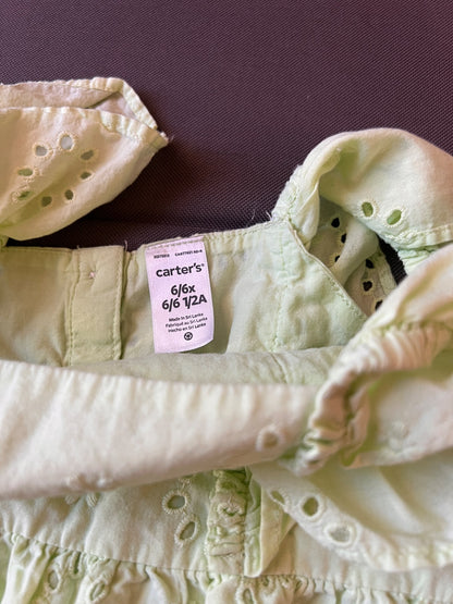 Girl’s Lace Green Dress, Kids 6/6X