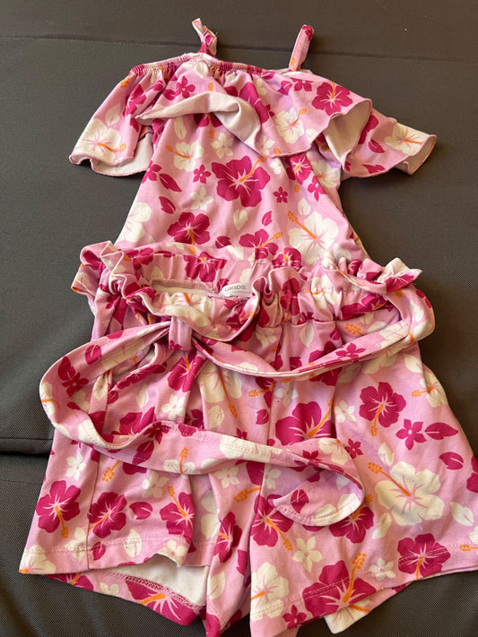 Girl’s Matching Flower Tank/Shorts, Kids 6/6X