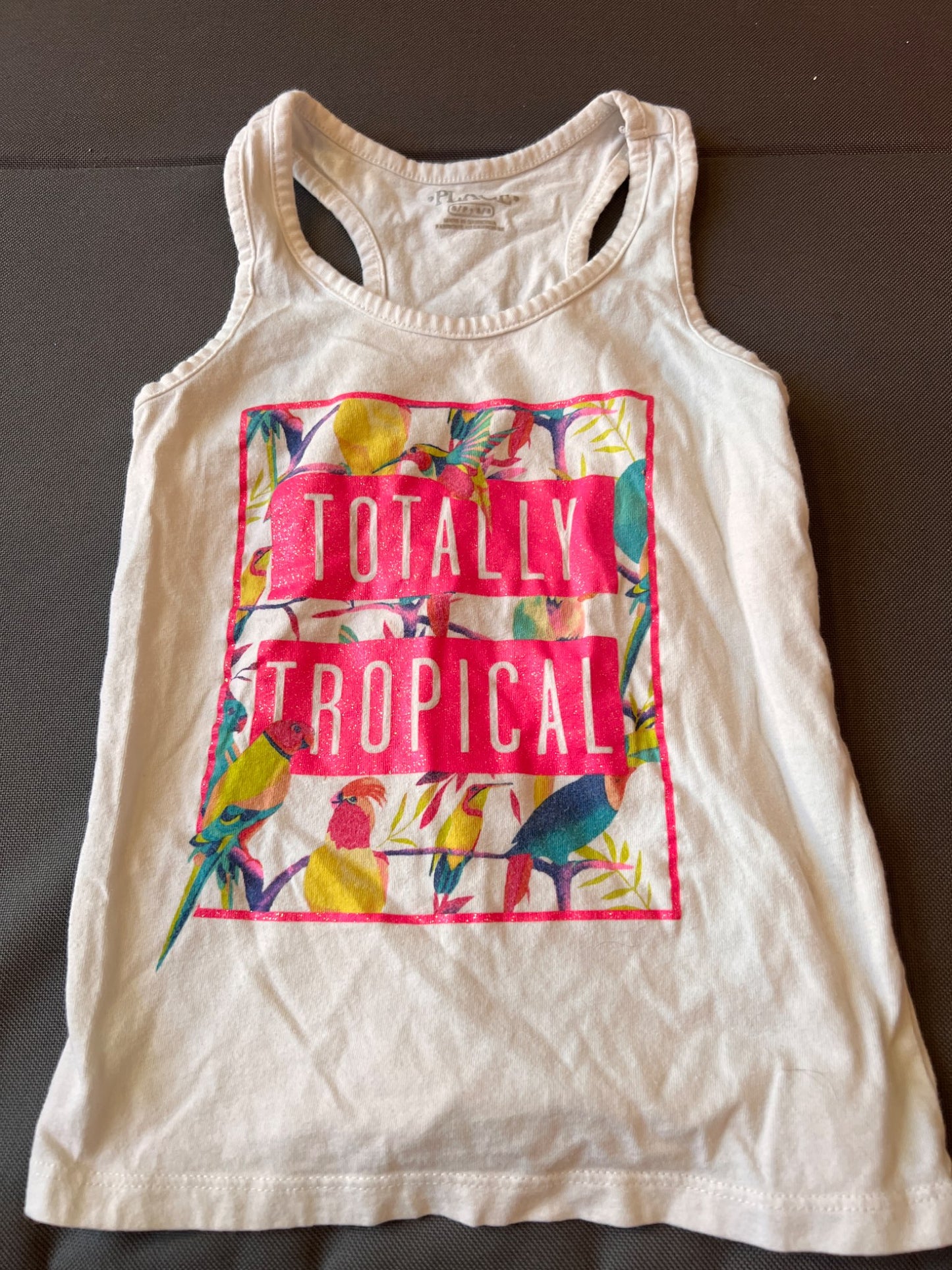 Girl’s Tropical Tank Top, Kids 6/6X