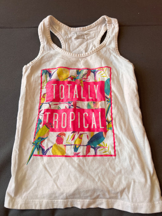 Girl’s Tropical Tank Top, Kids 6/6X