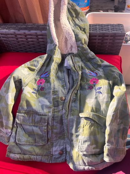 Girl’s Army Fall Jacket , Kids 5/5T