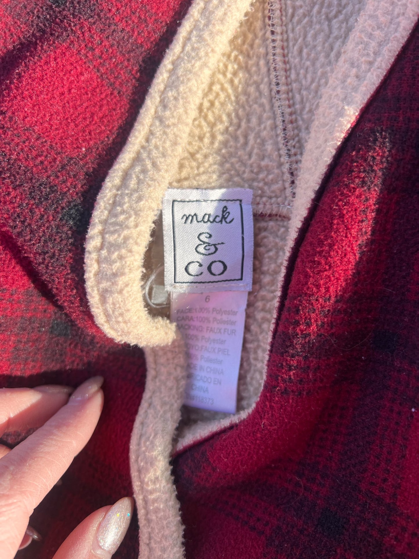 Girl’s Plaid Jacket, Kids 6/6X