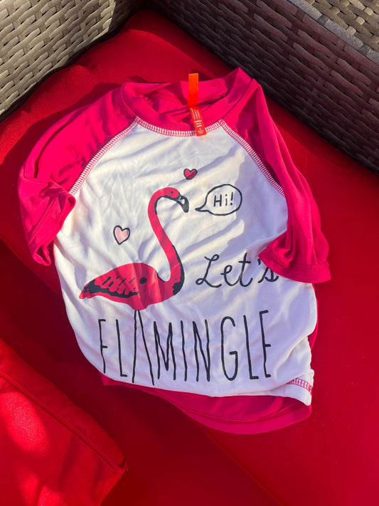 Girl’s Flamingo Swim Top, Kids 3T