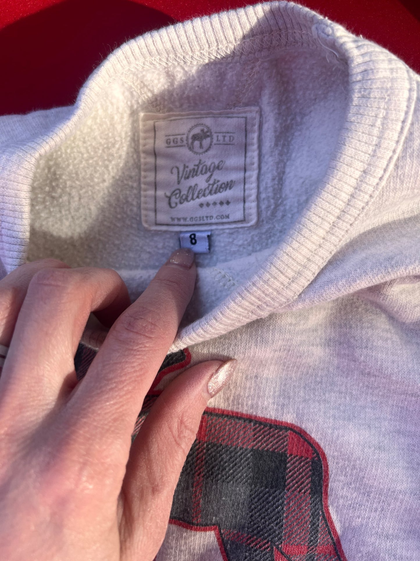 Kids Plaid Moose Sweater, Kids 6/6X