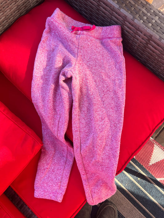 Girl’s Red Fleece Sweatpants, Kids 6/6X