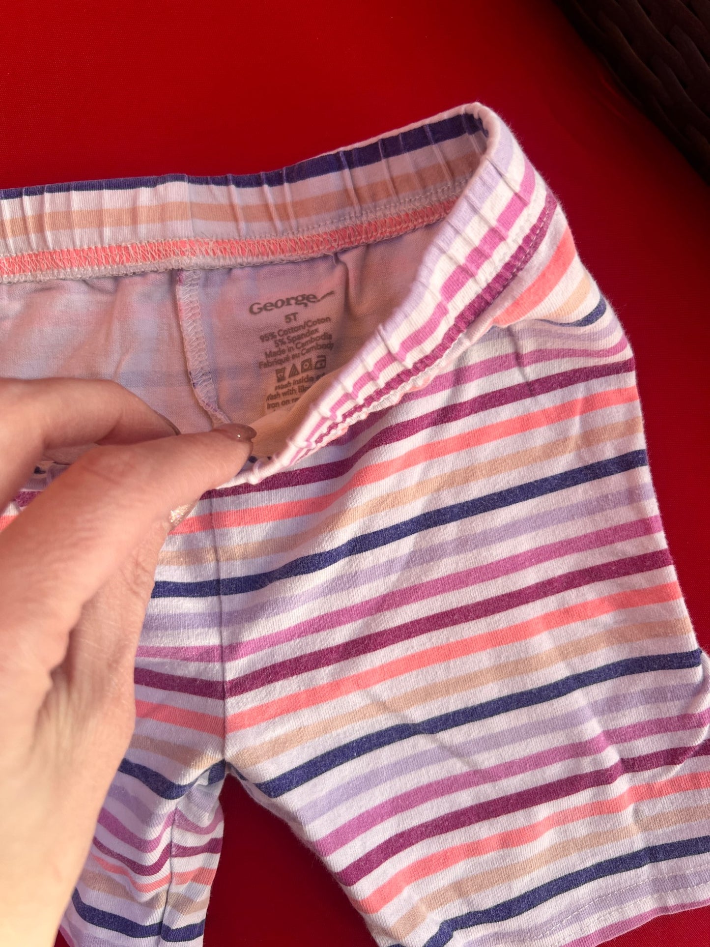 Girl’s Mixed Bundle Striped Shorts, Kids 5/5T