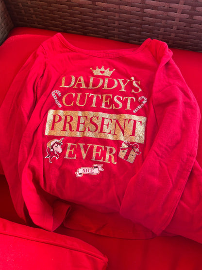 Girl’s Christmas Long Sleeved Shirt, Kids 5/5T