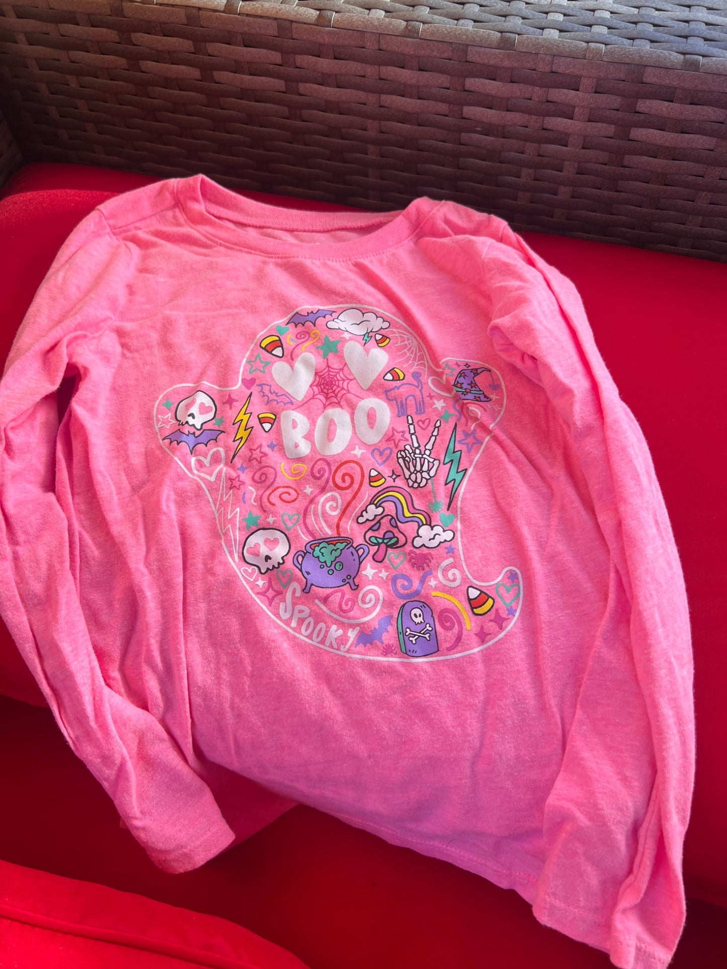 Girl’s Halloween Long Sleeved Shirt, Kids 5/5T