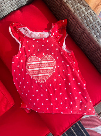 Girl’s Heart Tank Top, Kids 5/5T