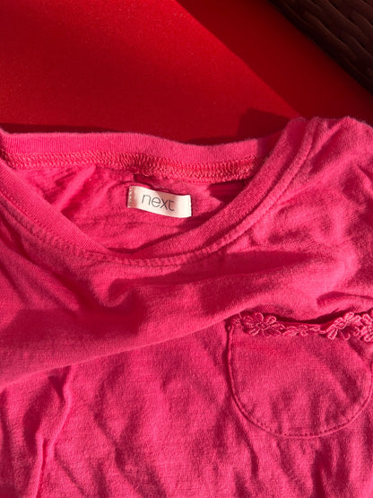 Girl’s Pink Flower T-shirt , Kids 5/5T