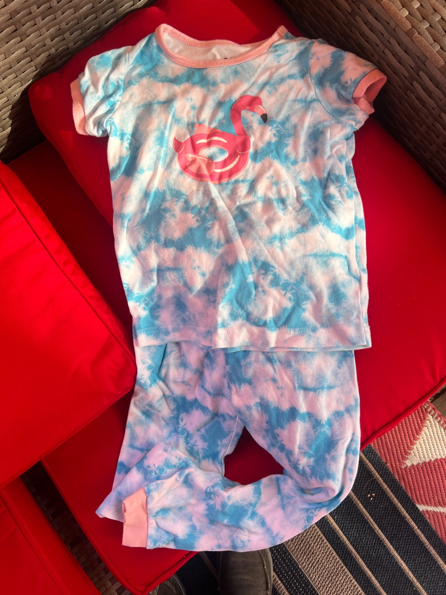 Girl’s Flamingo Pajamas, Kids 4/4T