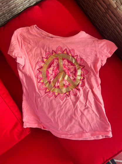 Girl’s Peace Shirt , Kids 5/5T