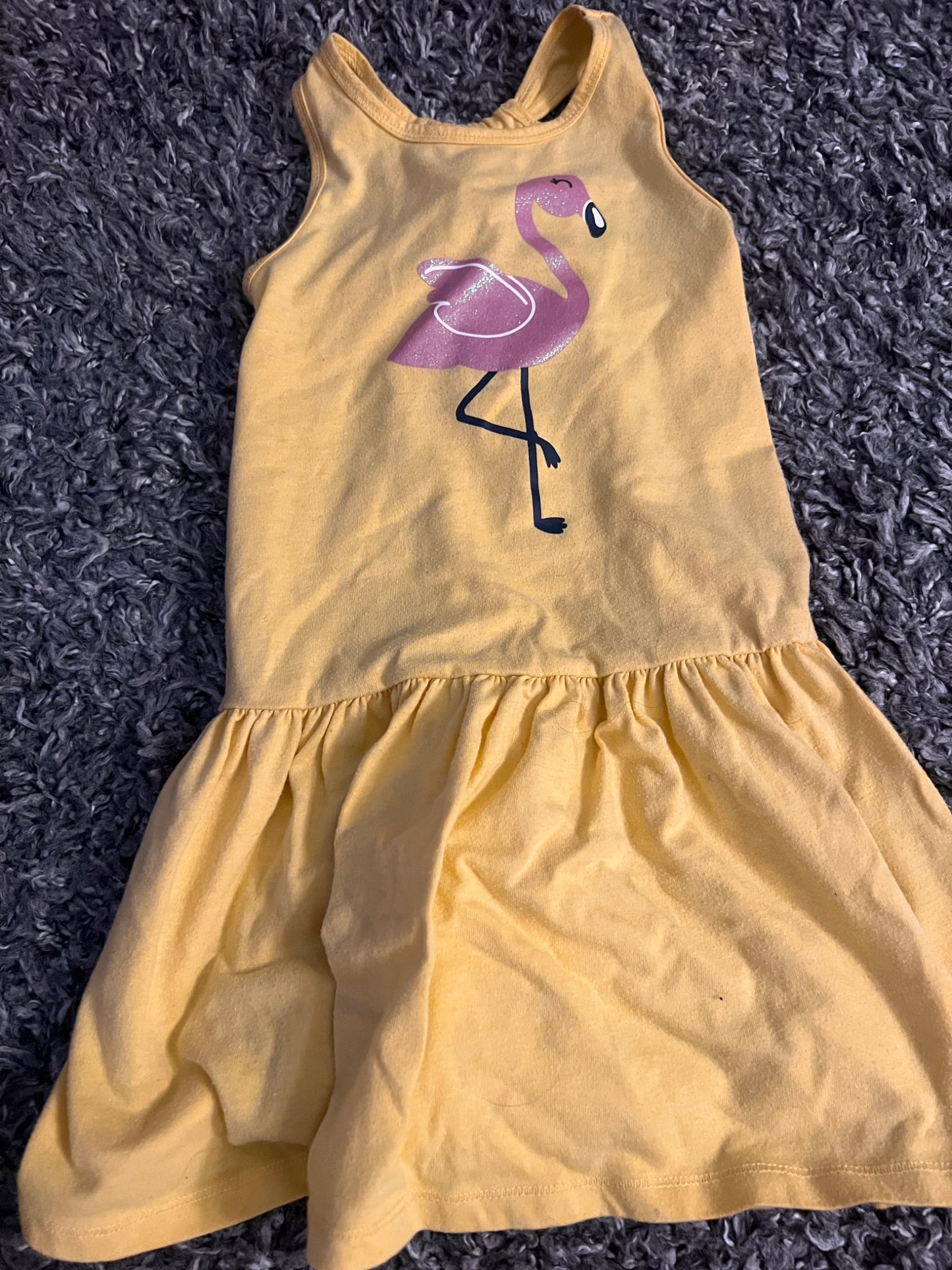 Girl’s Flamingo Dress, Kids 5/5T