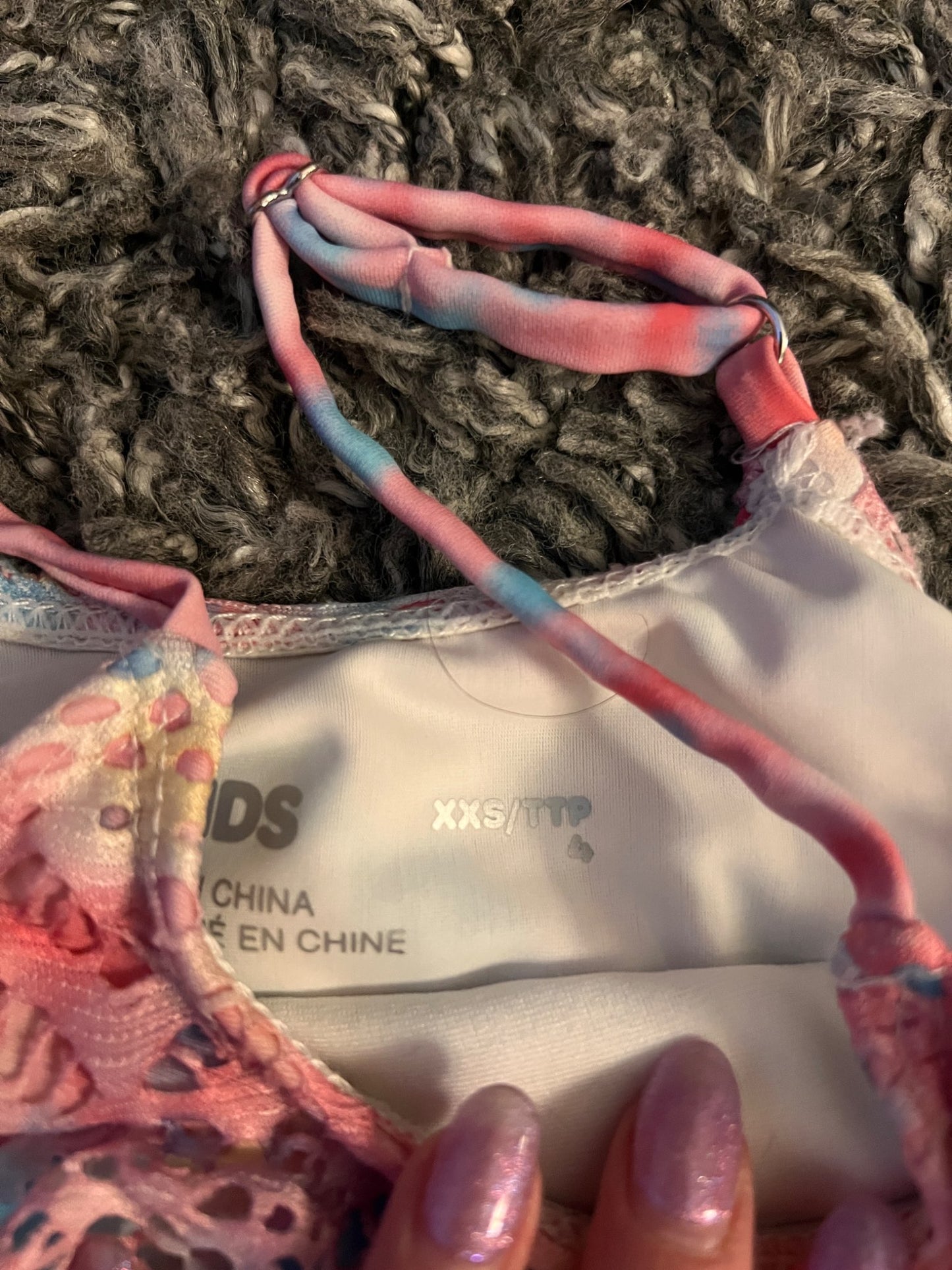 Girl’s Pink/Blue/Yellow Swimsuit, Kids 4/4T