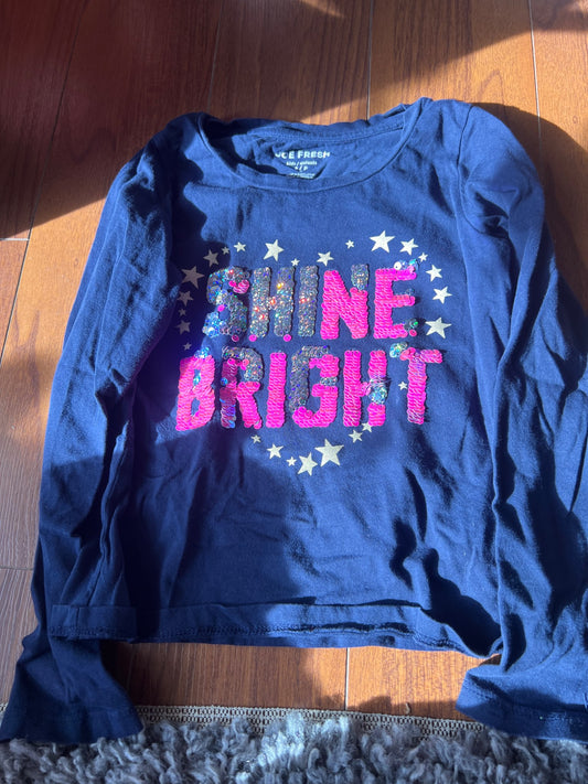 Girl’s Shine Bright Long Sleeved Shirt, Kids 6/6X