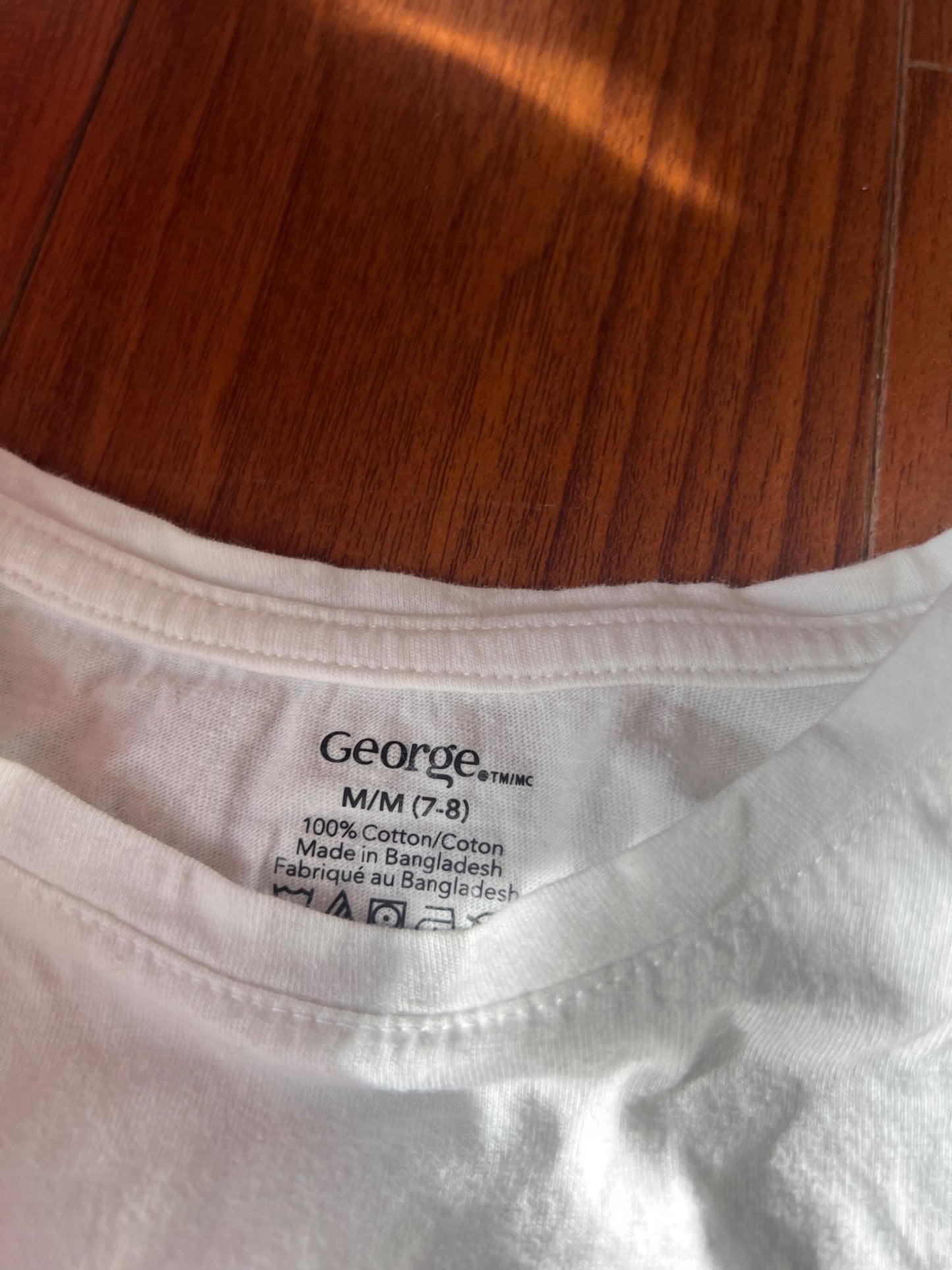Girl’s White Long Sleeved Shirt, Kids 7