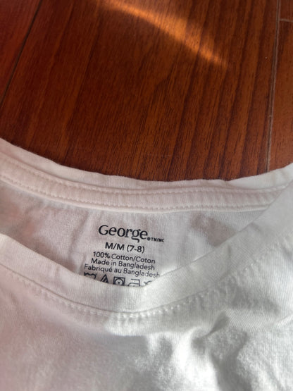Girl’s White Long Sleeved Shirt, Kids 7