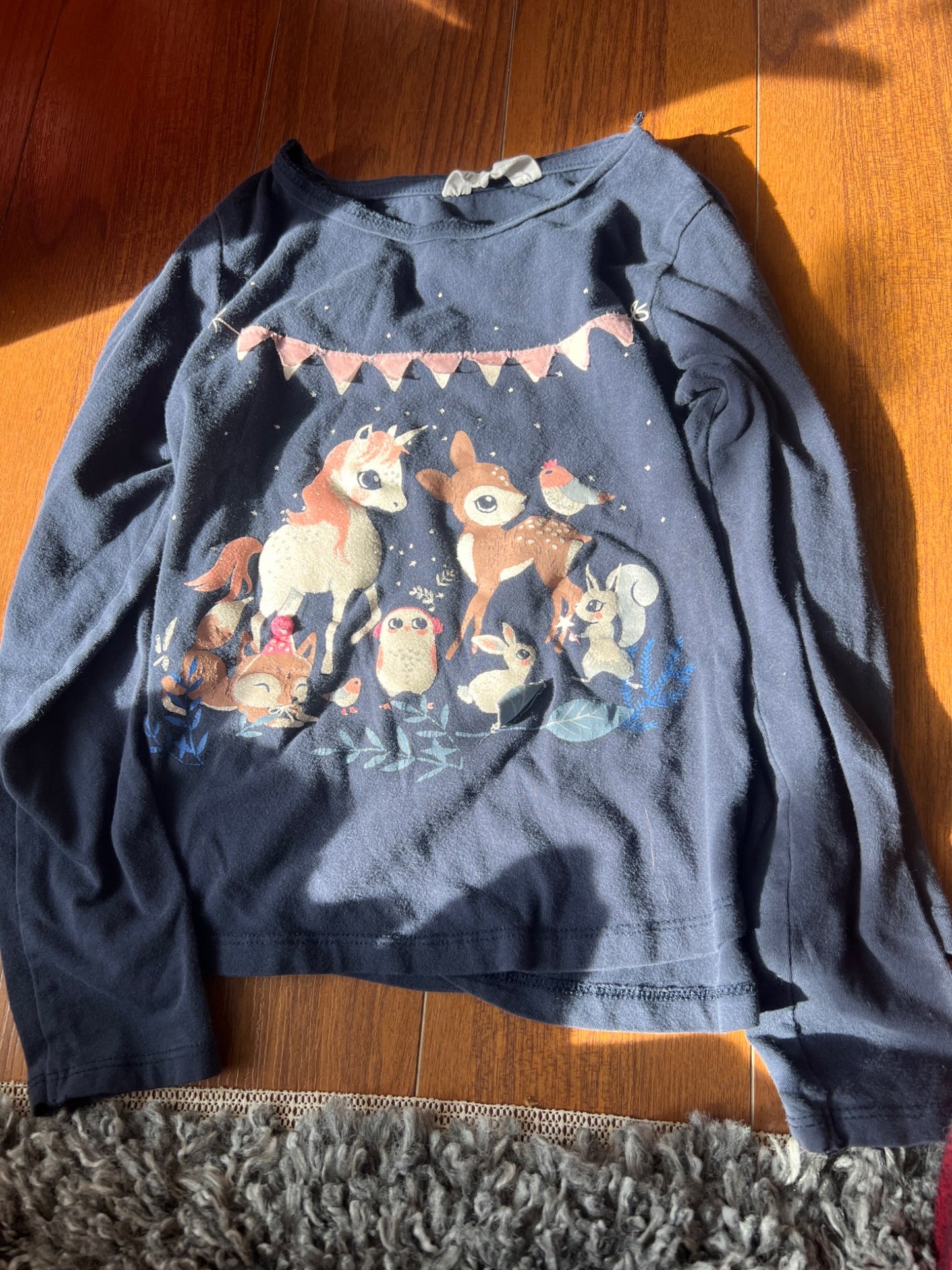 Girl’s Mixed Bundle Pink/Navy Blue Long Sleeved Shirts, Kids 6/6X