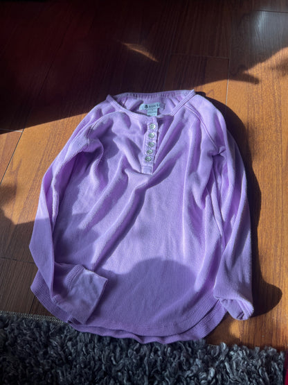 Girl’s Mixed Bundle Light Grey/Purple Long Sleeved Shirts, Kids 6/6X