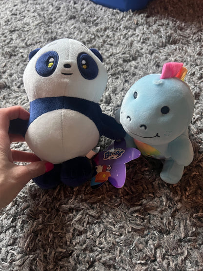 Kids Panda/Rainbow Dinosaur Stuffies