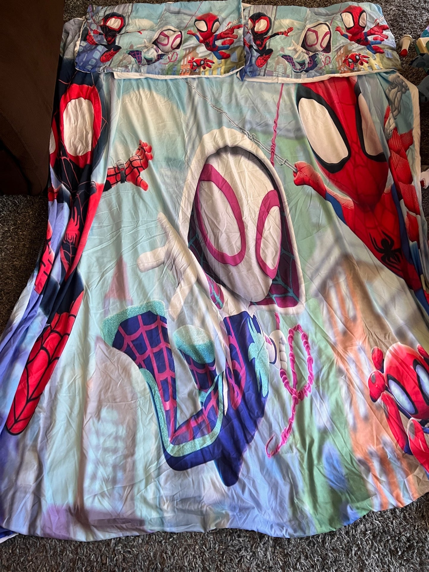 Kids Spidey and His Amazing Friends Queen Size Bedding
