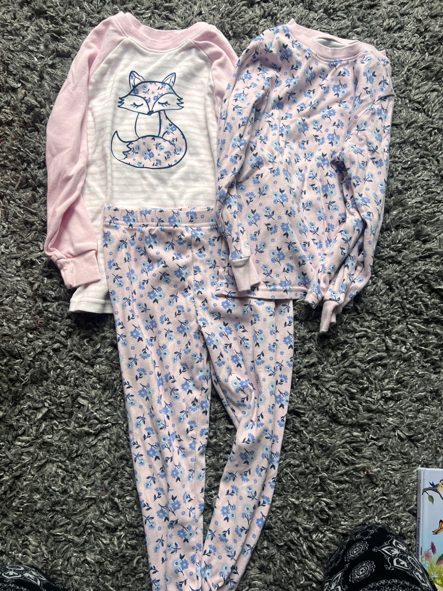 Girl’s Kirkland Fox/Flower Pajamas Set, Kids 6/6X