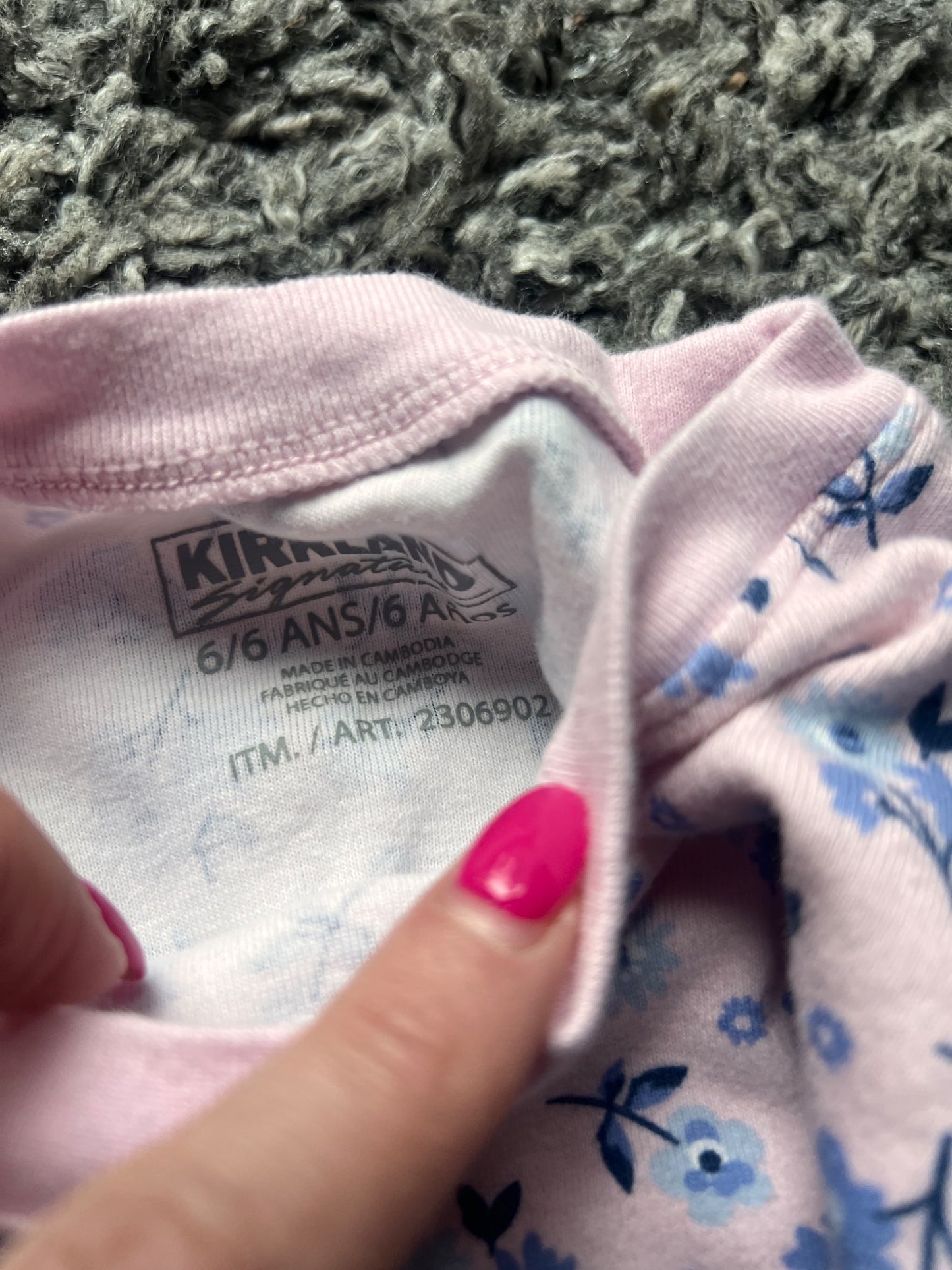 Girl’s Kirkland Fox/Flower Pajamas Set, Kids 6/6X