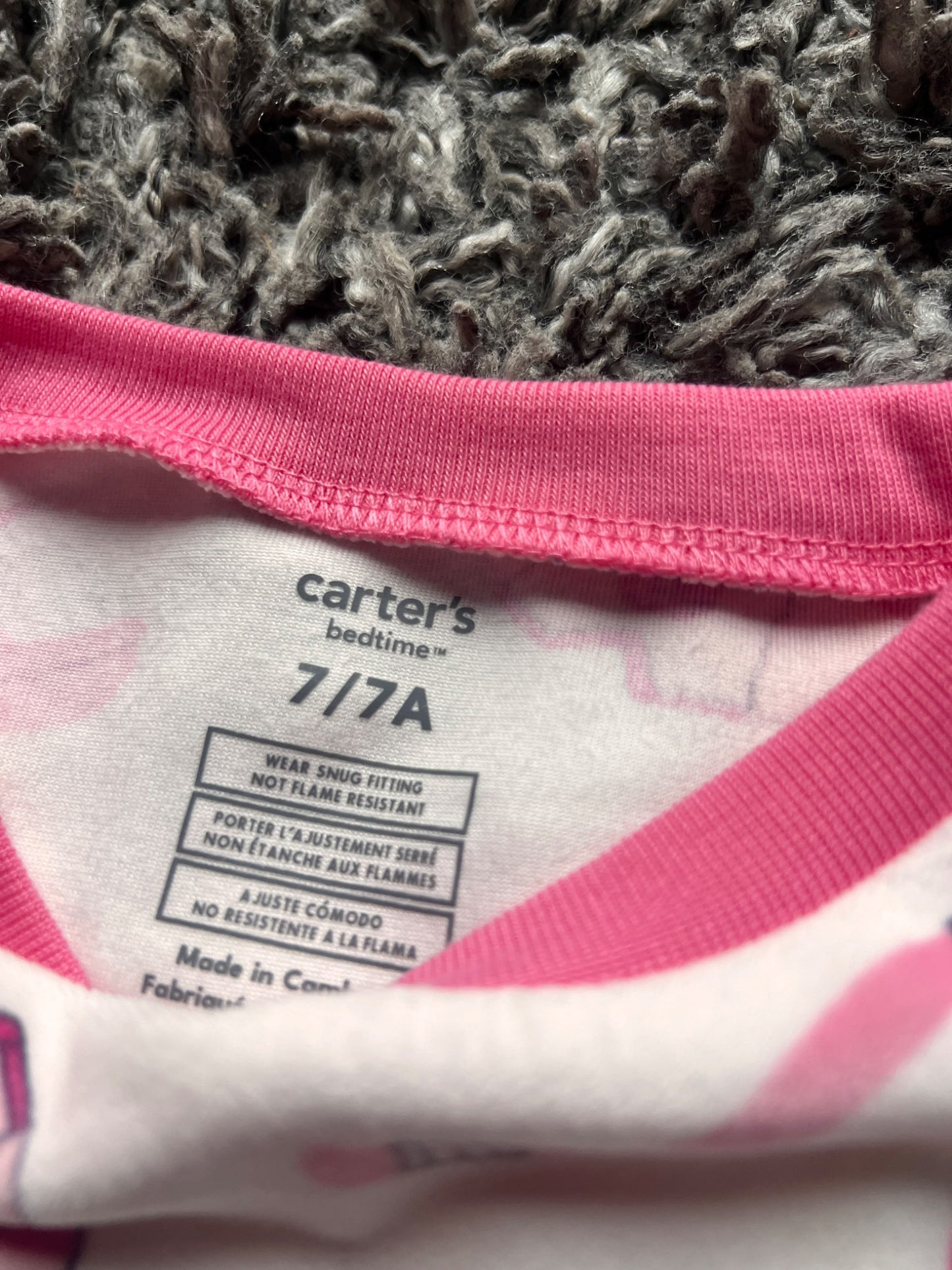 Girl’s Carter’s Hockey Pajamas Set, Kids 7