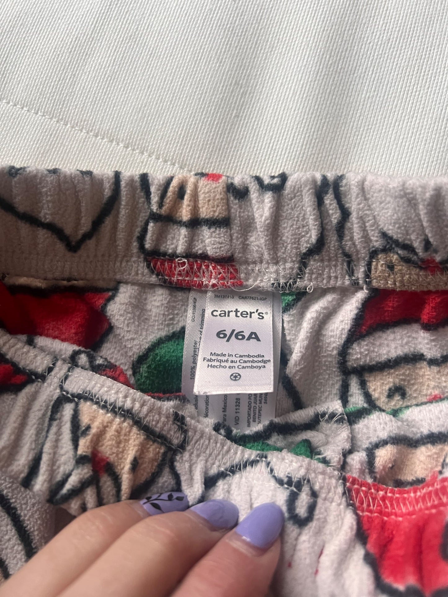 Gender Neutral Christmas Santa’s Fleece Pj Pants, Kids 6/6X