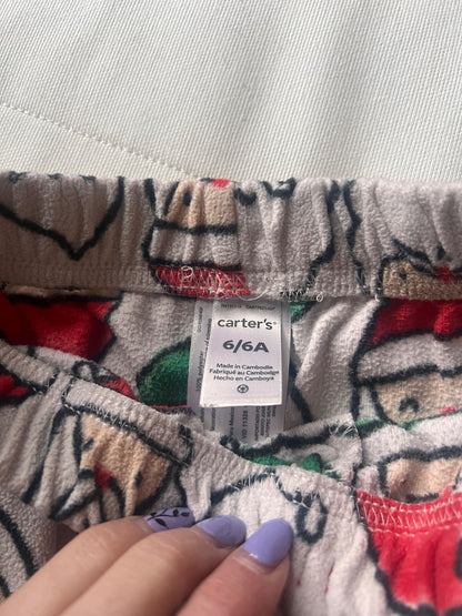 Gender Neutral Christmas Santa’s Fleece Pj Pants, Kids 6/6X