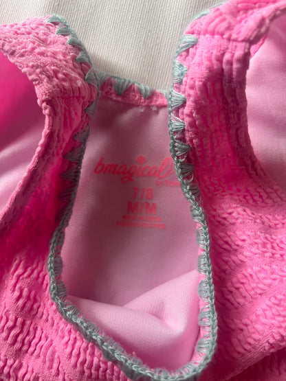 Girl’s Pink/Blue Swimsuit , Kids 7