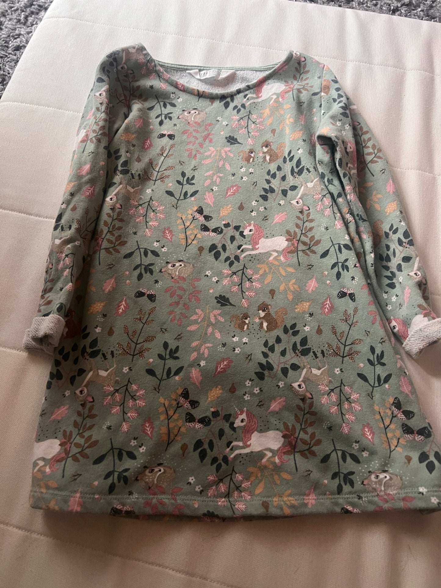 Girl’s Unicorn/Deer Sweater Dress, Kids 4/4T