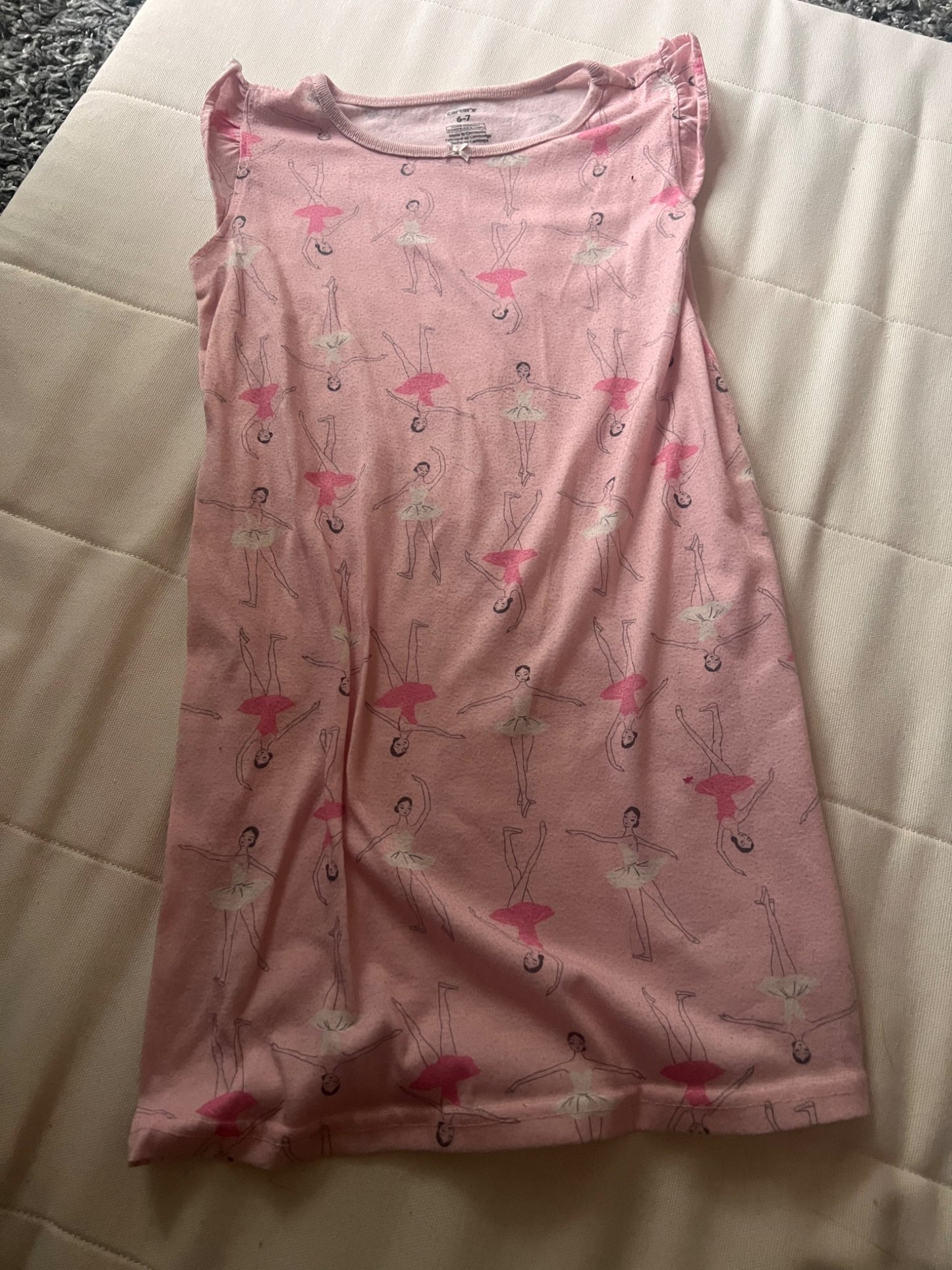 Girl’s Ballet Dancer Night Gown, Kids 6/6X