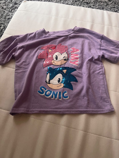 Girl’s Sonic/Amy T-shirt , Kids 6/6X