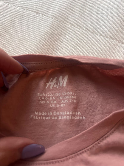 Girl’s H&M Pink T-shirt, Kids 6/6X
